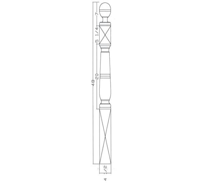 Newel Post 0316x4